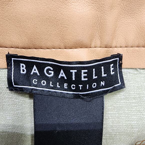 Bagatelle Pants Womens 2X Tan Camel Faux Leather High Rise Wide Leg Crop Stretch - Picture 4 of 11